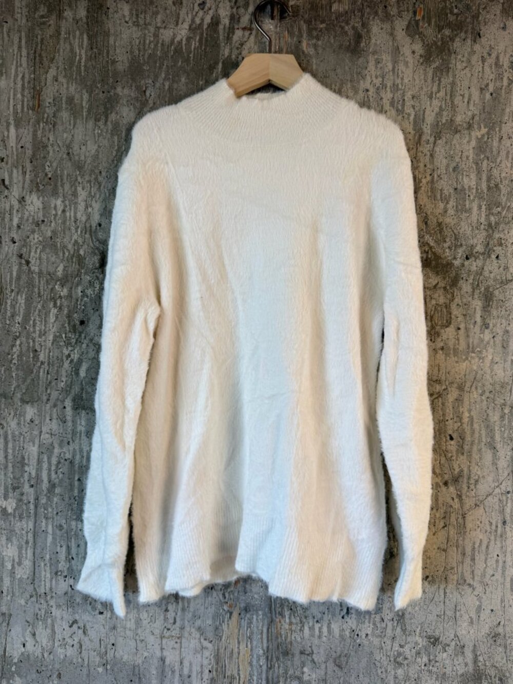 BAILEY/44 Women's Fuzzy Mock Neck Pullover Sweater Size M